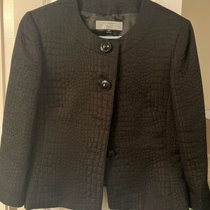 Tahari suit jacket blazer black size 10P petite